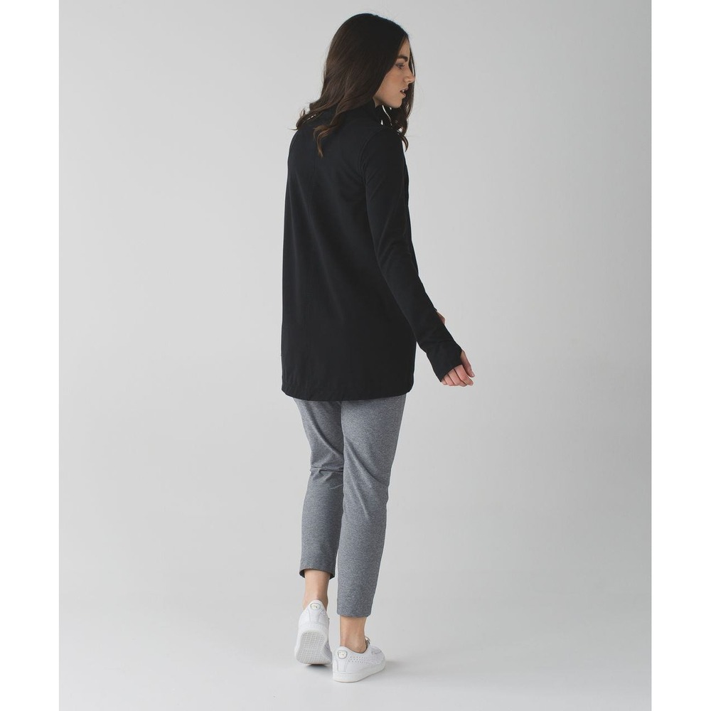 Lululemon That's A Wrap Black Stretch French Terry Cardigan 8 - Picture 2 of 16
